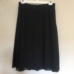 Forever 21 Black High Waist A-Line Skirt, Medium
